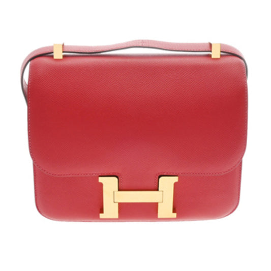 Hermès Red Leather Constance 23