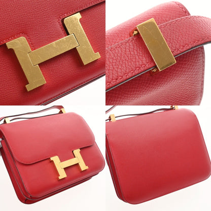 Hermès Red Leather Constance 23