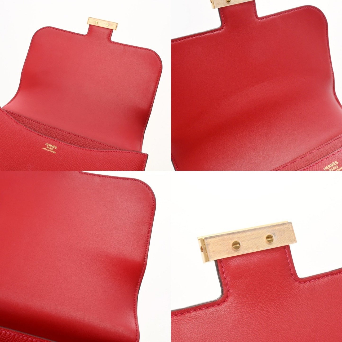 Hermès Red Leather Constance 23