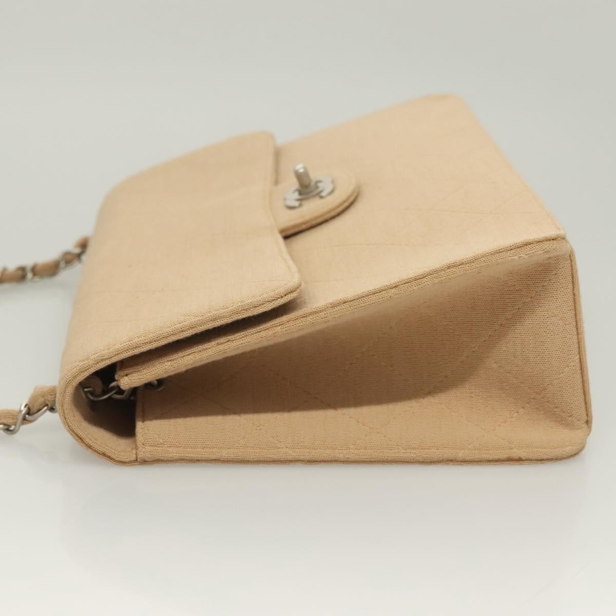 Chanel Brown Cotton Single Flap