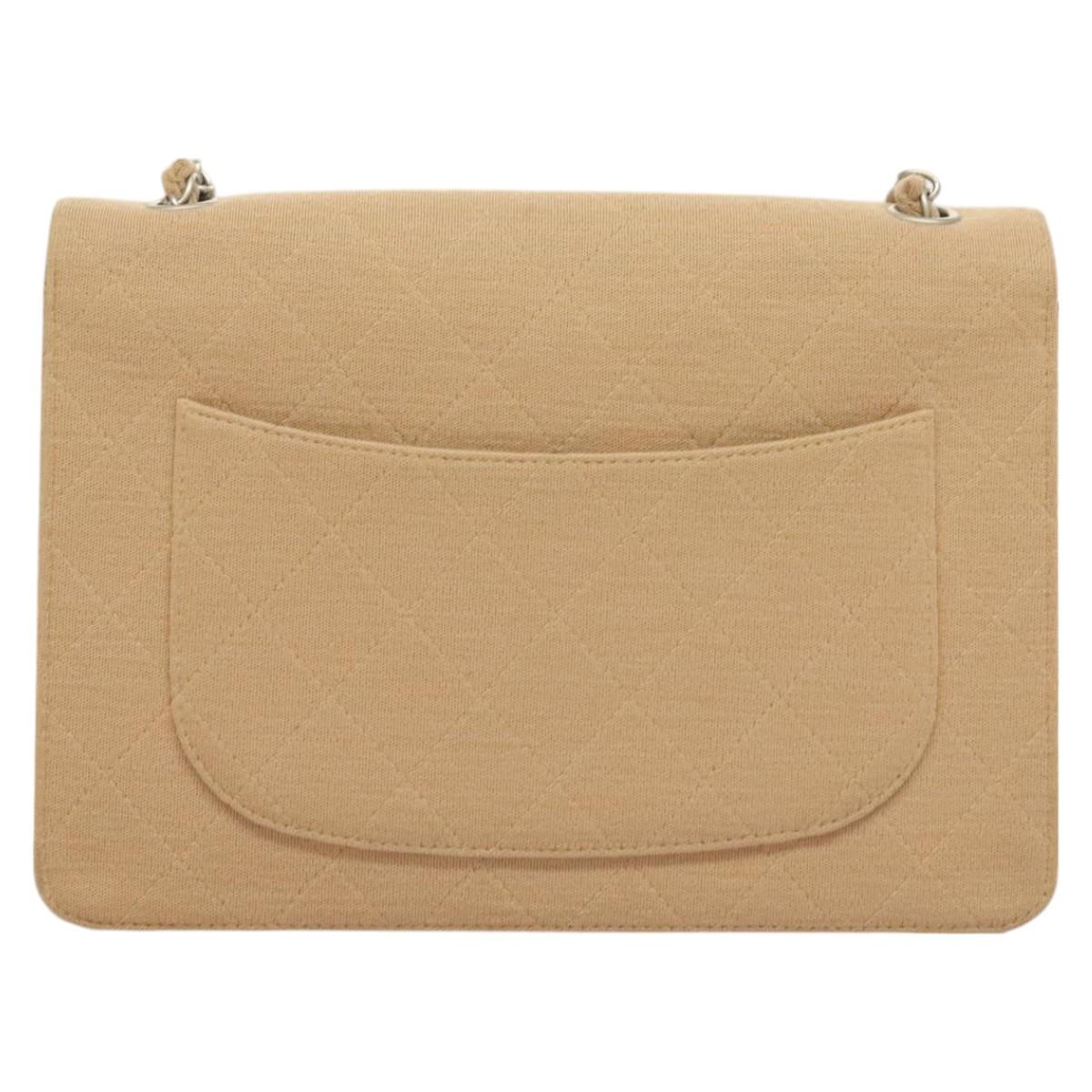 Chanel Brown Cotton Single Flap