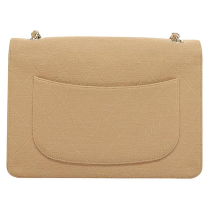 Chanel Brown Cotton Single Flap