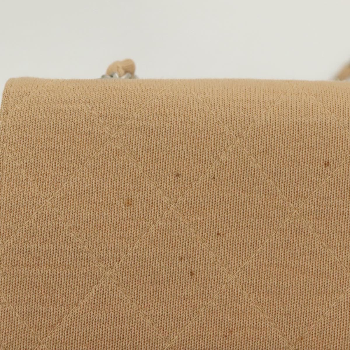 Chanel Brown Cotton Single Flap