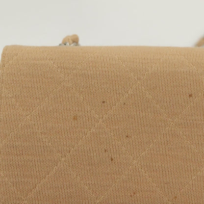 Chanel Brown Cotton Single Flap