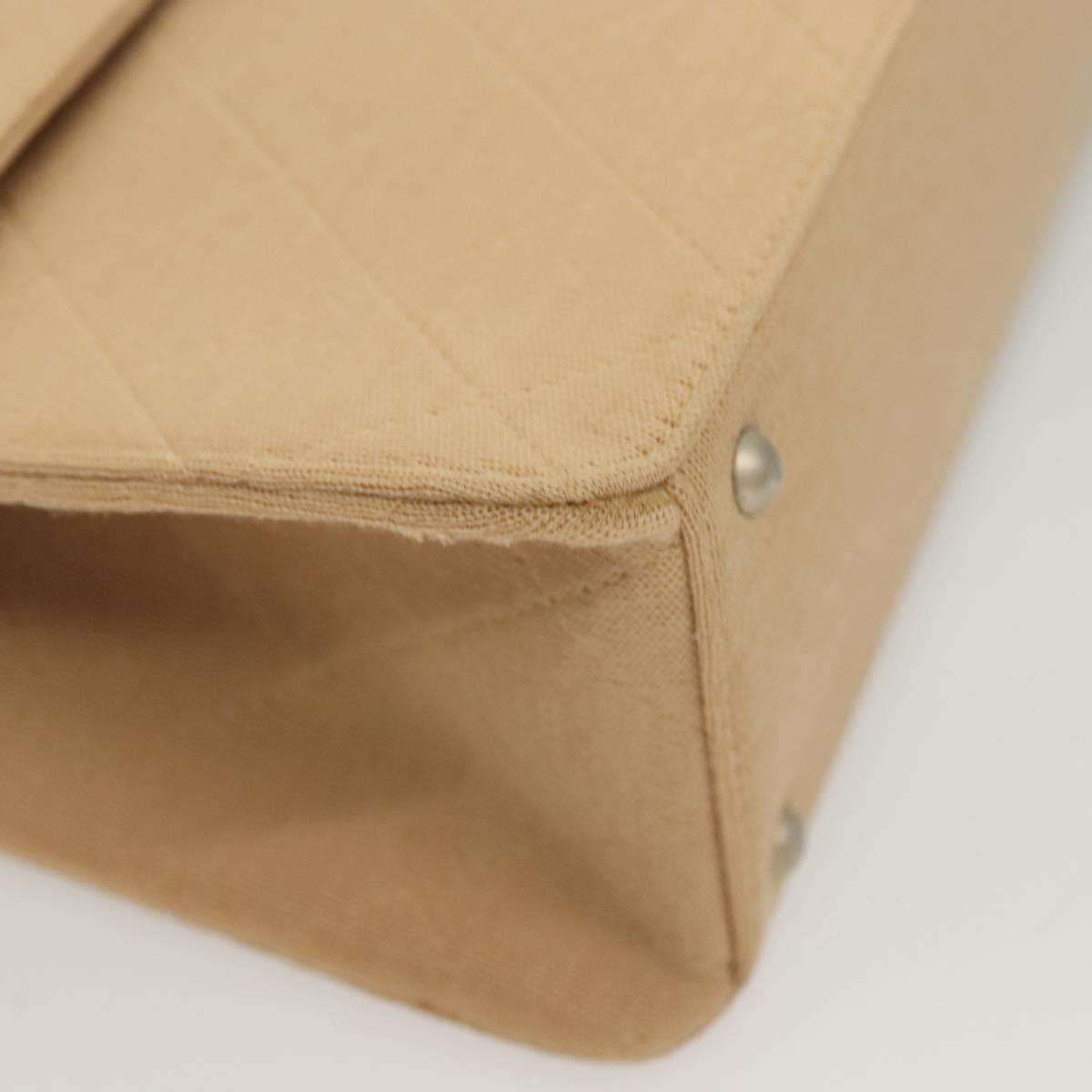 Chanel Brown Cotton Single Flap