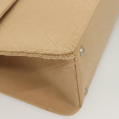 Chanel Brown Cotton Single Flap