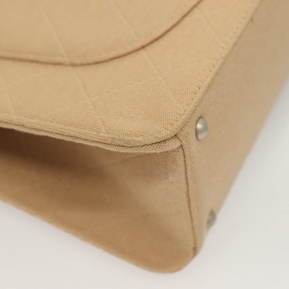 Chanel Brown Cotton Single Flap