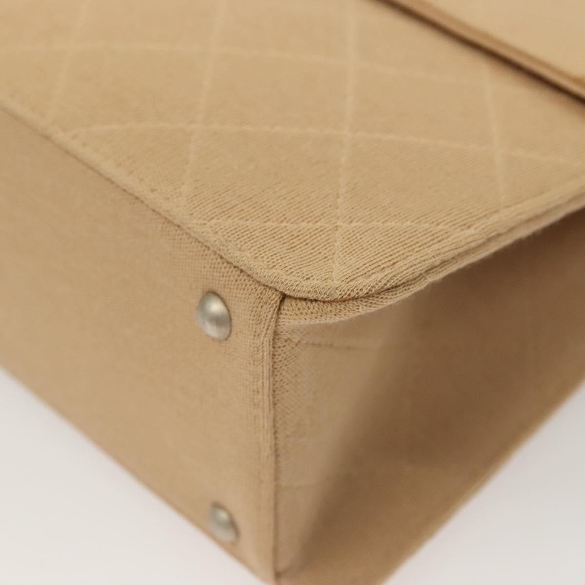 Chanel Brown Cotton Single Flap