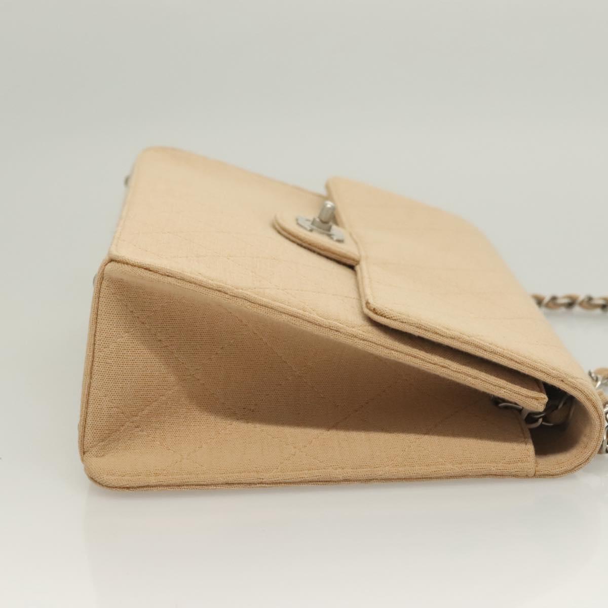 Chanel Brown Cotton Single Flap