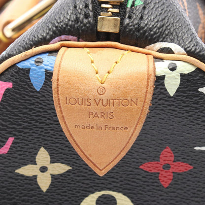 Louis Vuitton Black Canvas Speedy 30