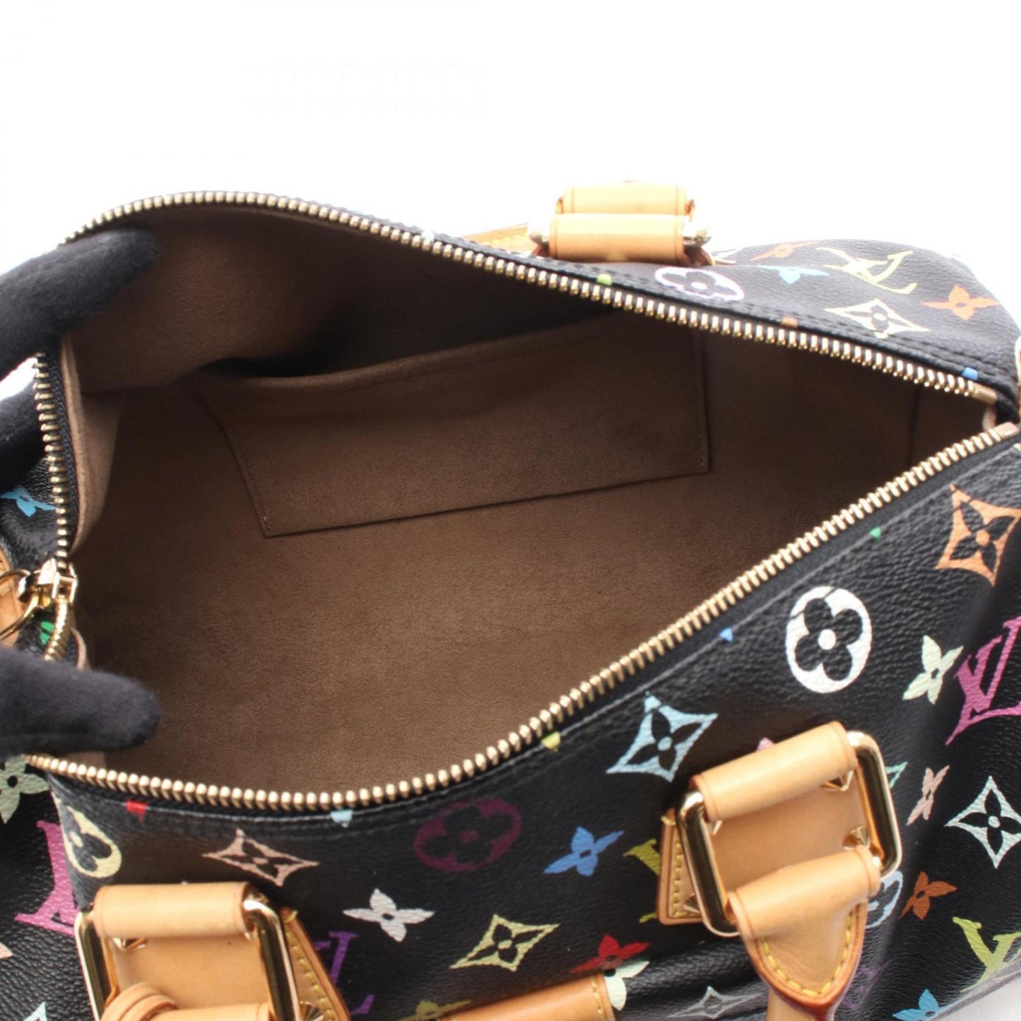 Louis Vuitton Black Canvas Speedy 30