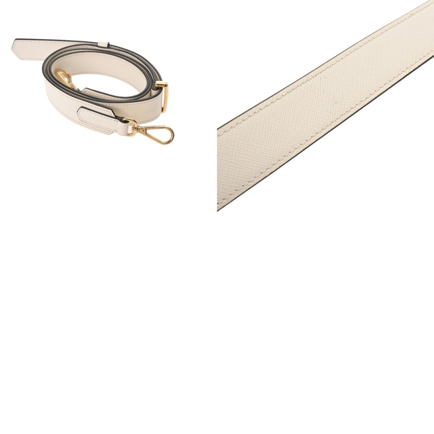 Prada White Leather Saffiano