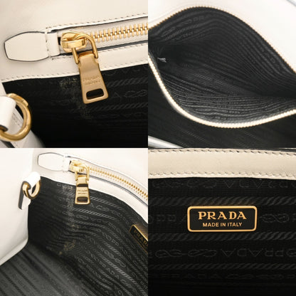 Prada White Leather Saffiano