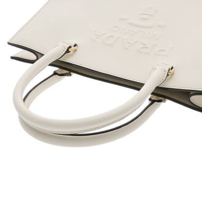 Prada White Leather Saffiano