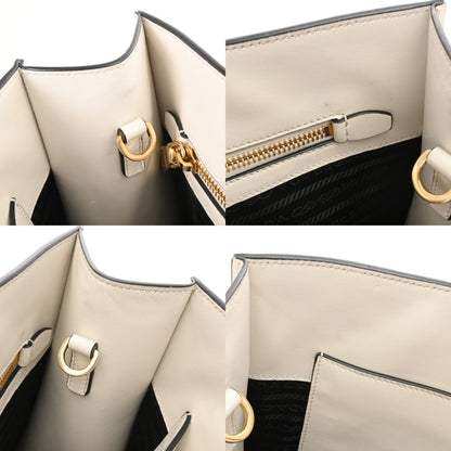 Prada White Leather Saffiano