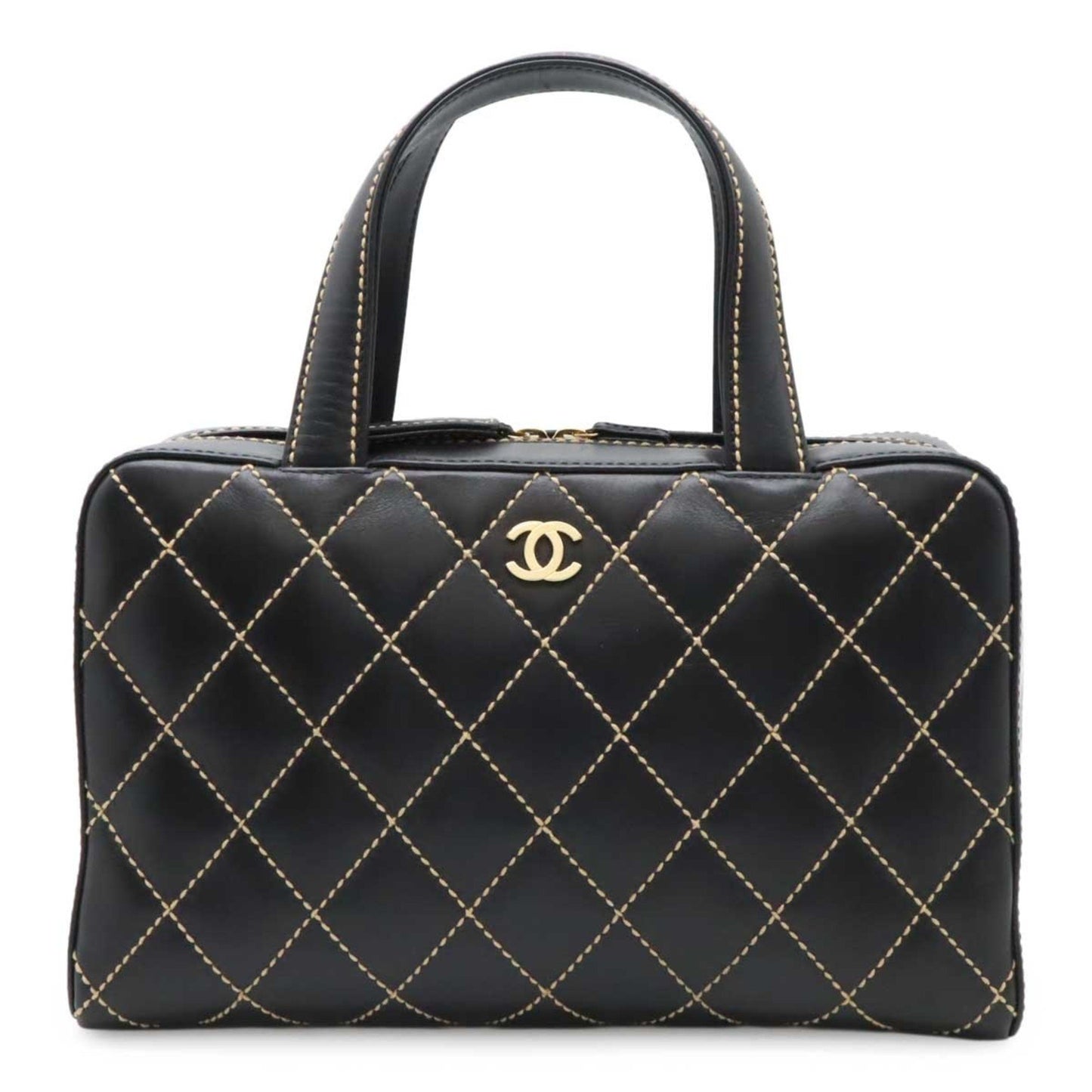 Chanel Black Leather Wild Stitch