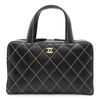 Chanel Black Leather Wild Stitch
