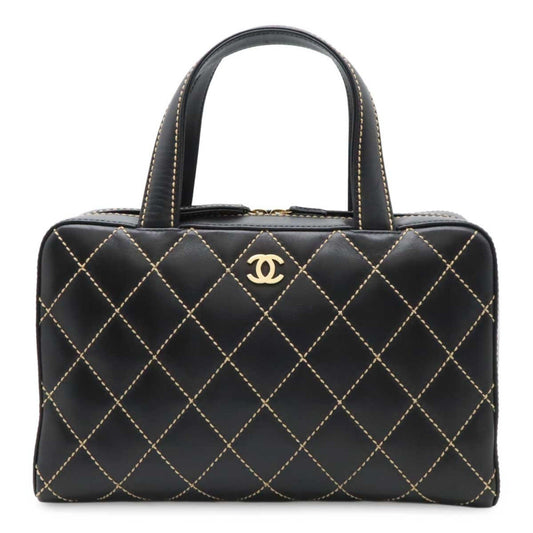 Chanel Black Leather Wild Stitch