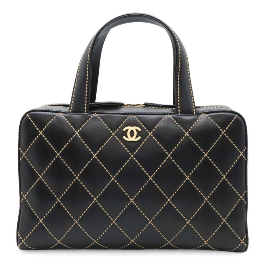 Chanel Black Leather Wild Stitch