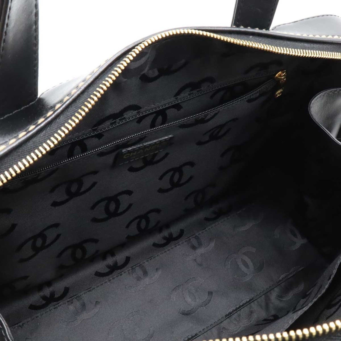 Chanel Black Leather Wild Stitch