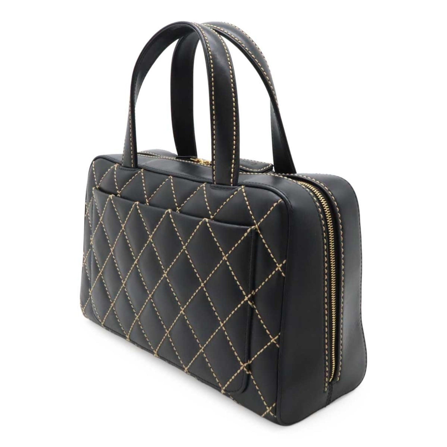 Chanel Black Leather Wild Stitch