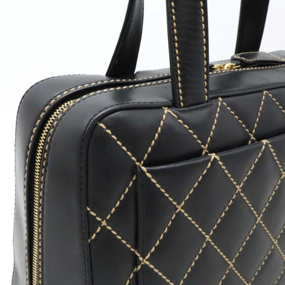 Chanel Black Leather Wild Stitch