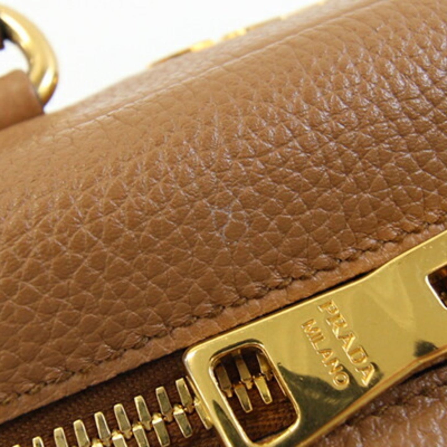 Prada Brown Leather Saffiano