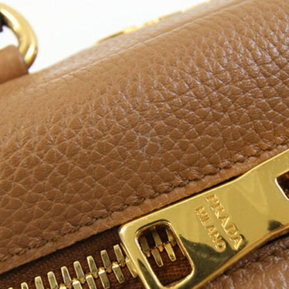 Prada Brown Leather Saffiano