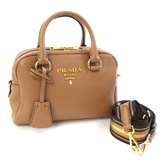 Prada Brown Leather Saffiano