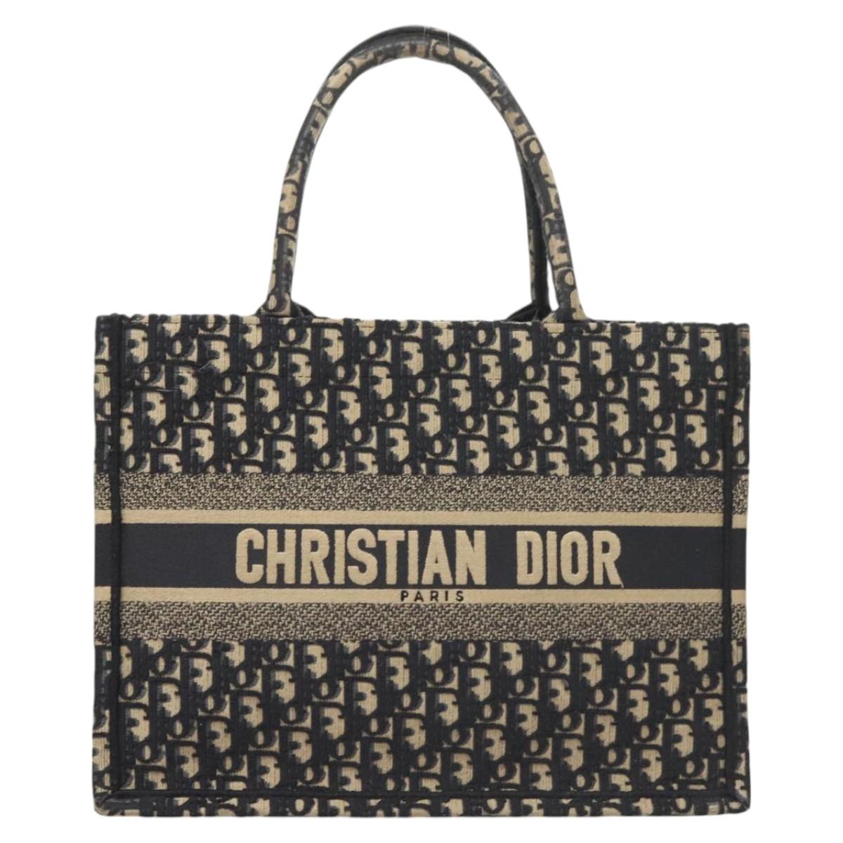Dior Blue Canvas Book Tote