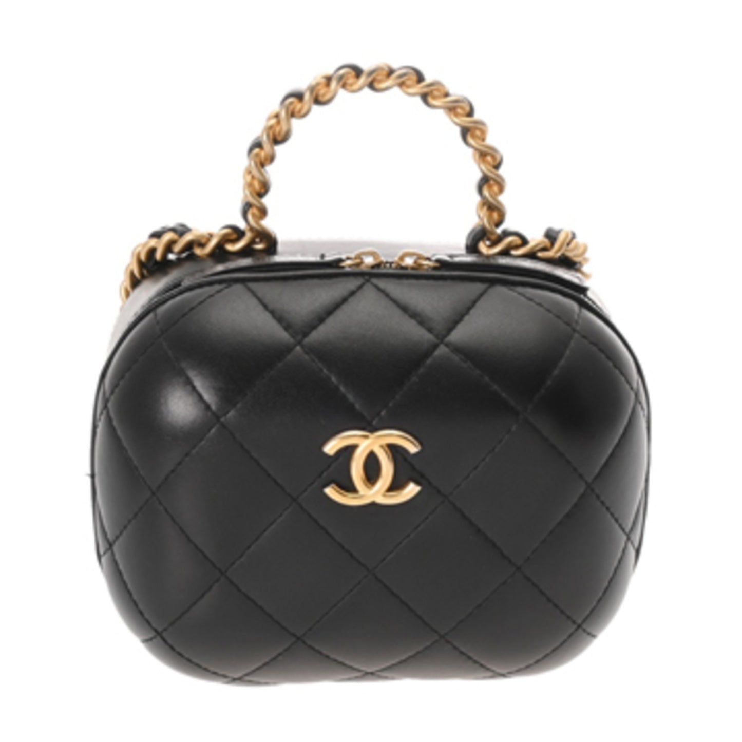 Chanel Black Leather Vanity