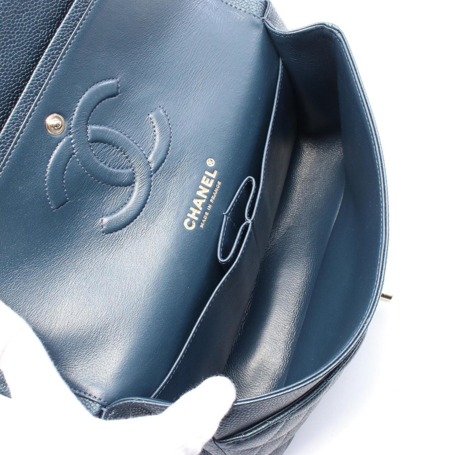 Chanel Blue Leather Timeless