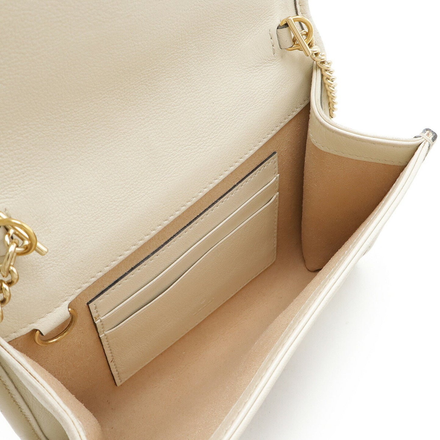 Gucci White Leather Tiger