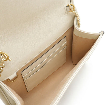 Gucci White Leather Tiger