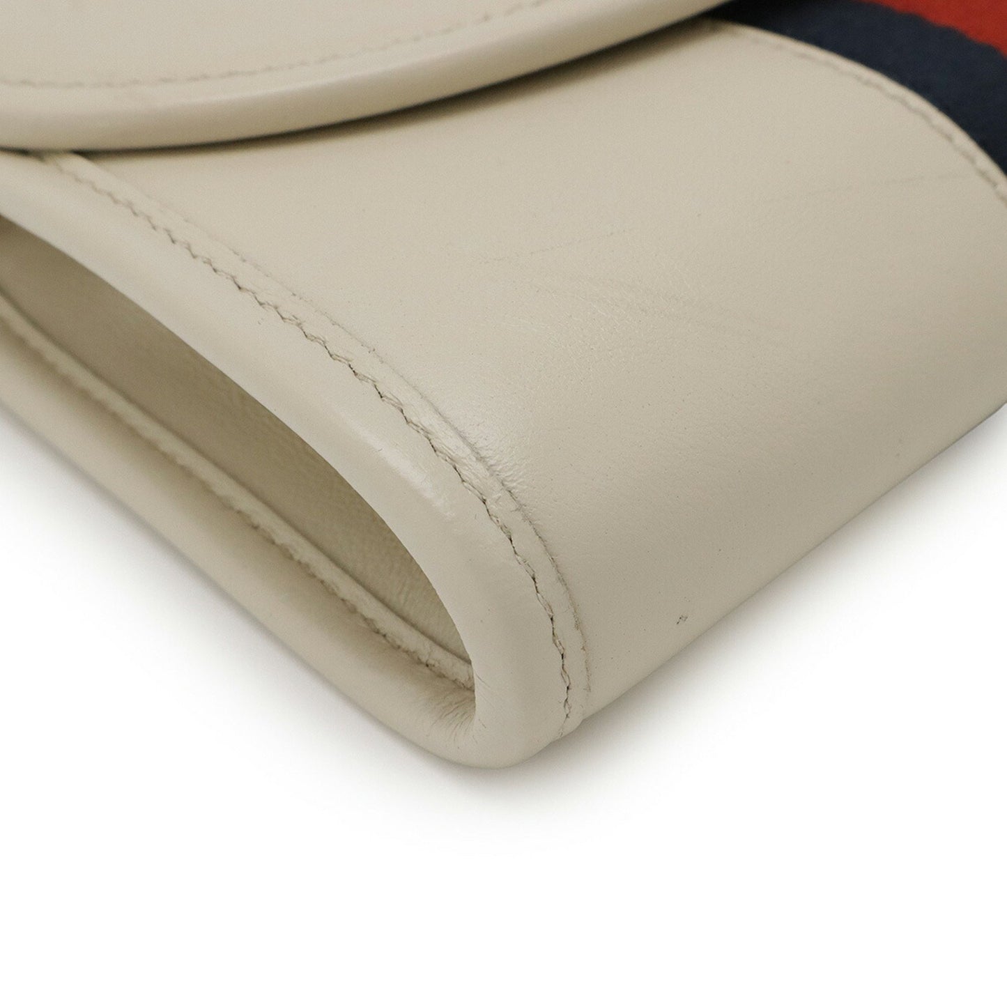 Gucci White Leather Tiger