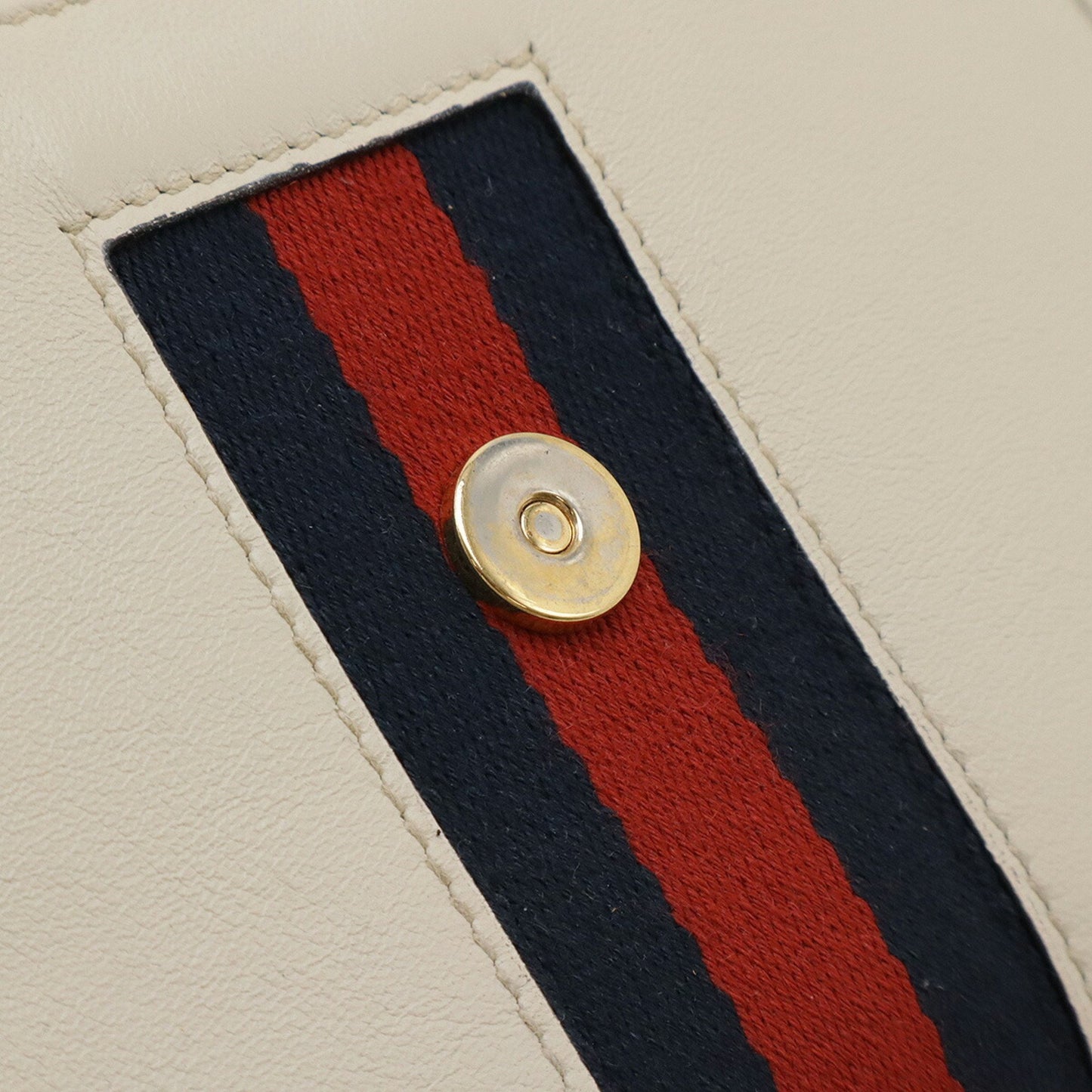 Gucci White Leather Tiger