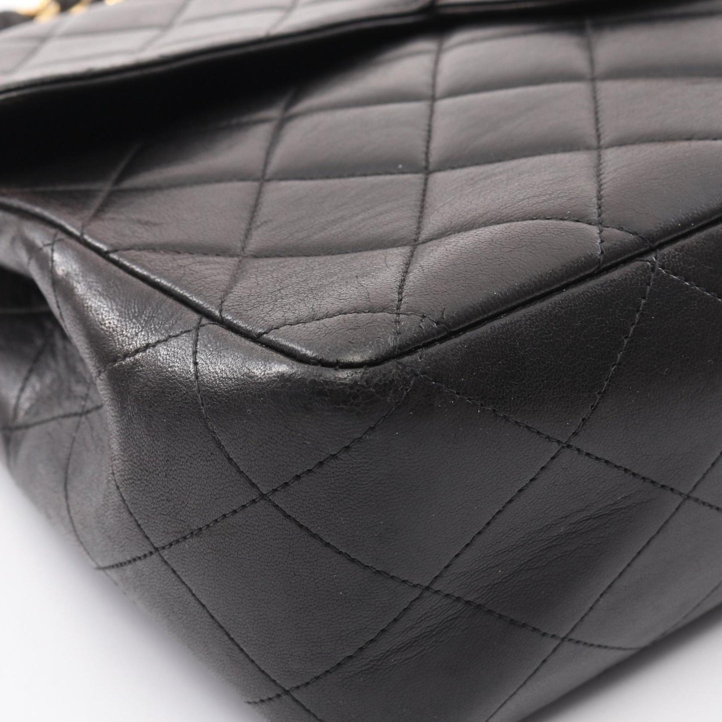 Chanel Black Leather Jumbo