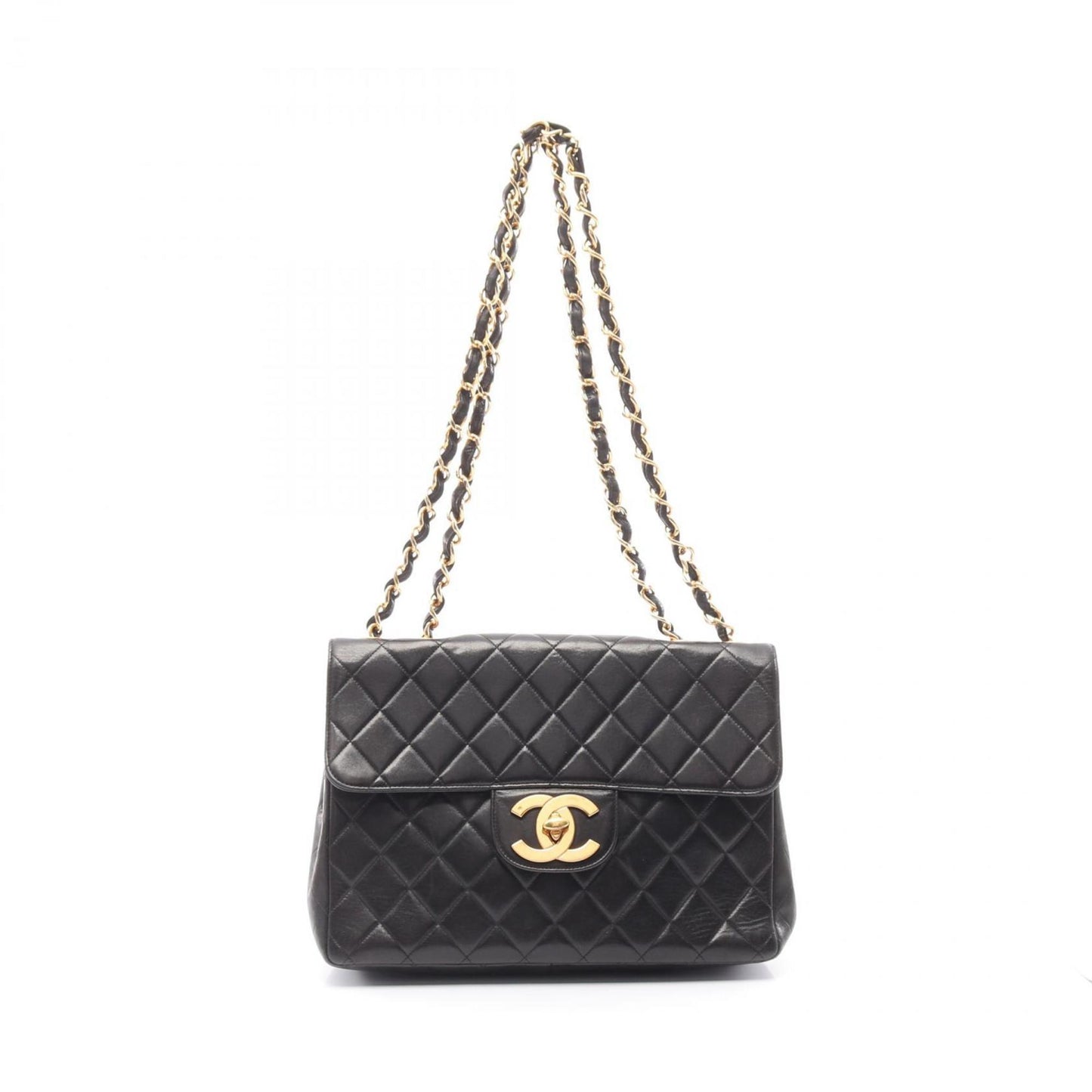 Chanel Black Leather Jumbo