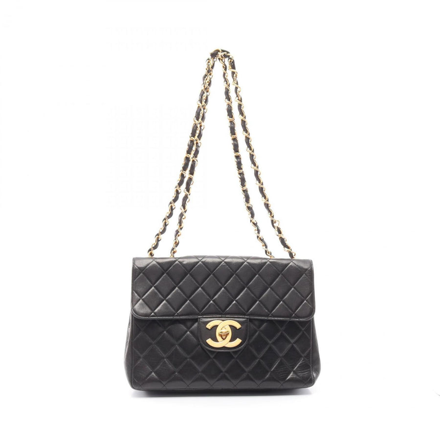 Chanel Black Leather Jumbo