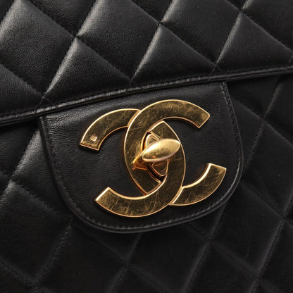 Chanel Black Leather Jumbo