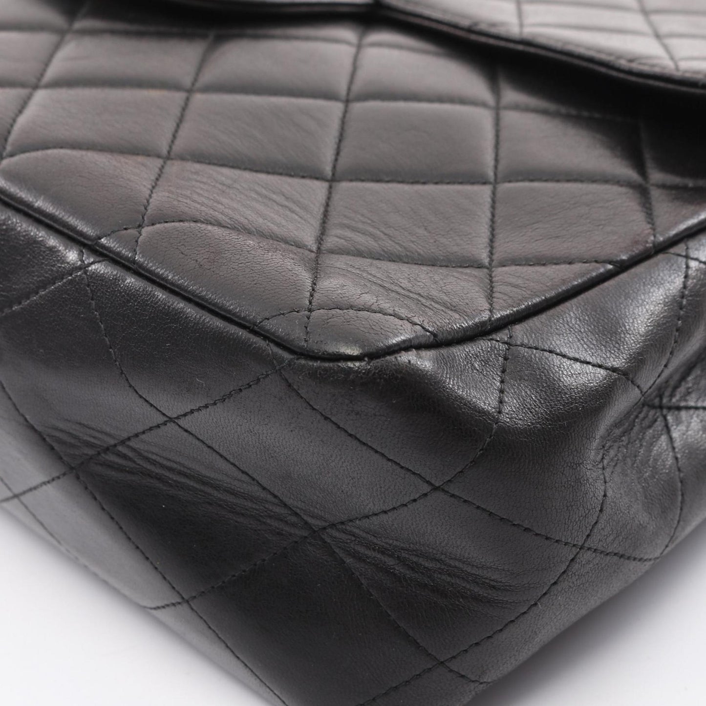 Chanel Black Leather Jumbo
