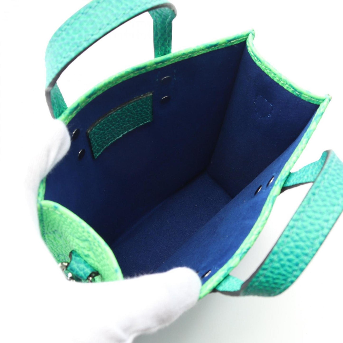 Louis Vuitton Blue Leather Sac Plat
