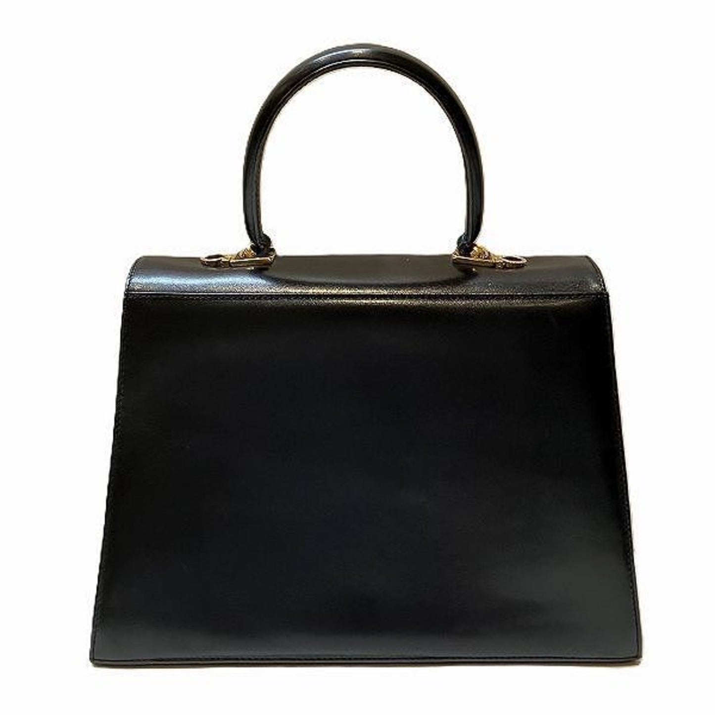 Salvatore Ferragamo Black Leather Gancini