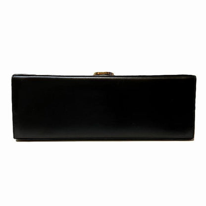 Salvatore Ferragamo Black Leather Gancini