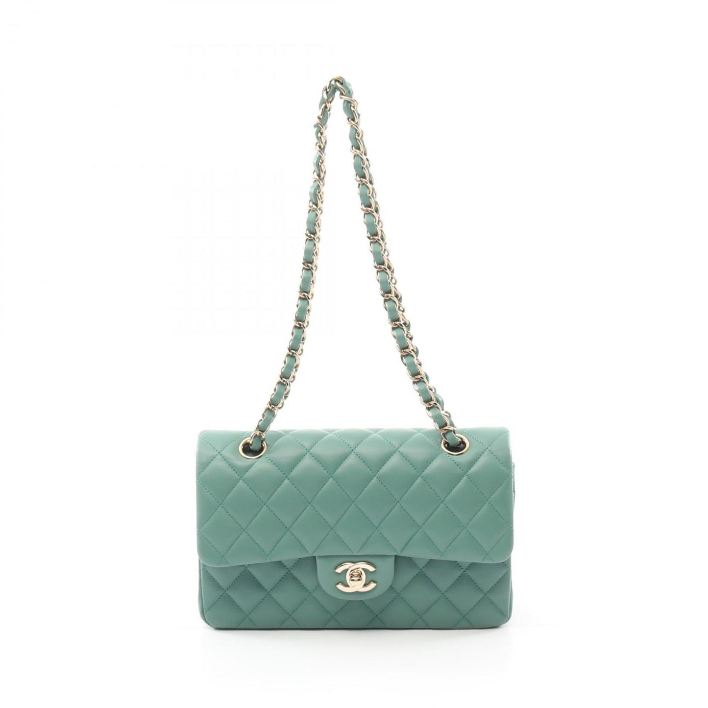 Chanel Green Leather Timeless