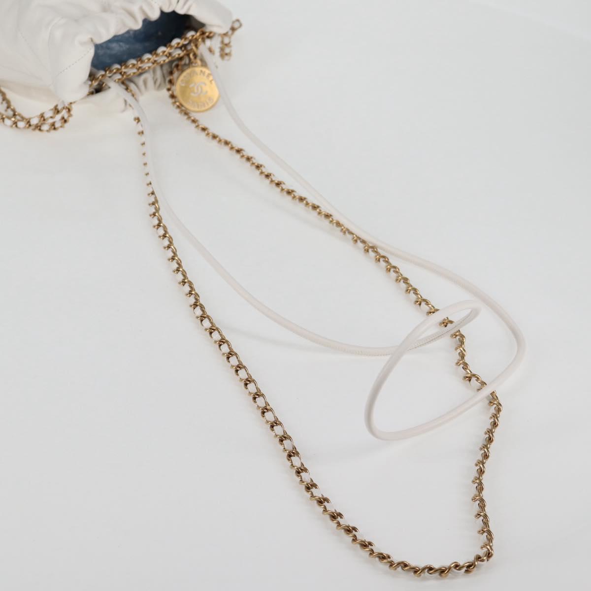 Chanel White Leather Chanel 22