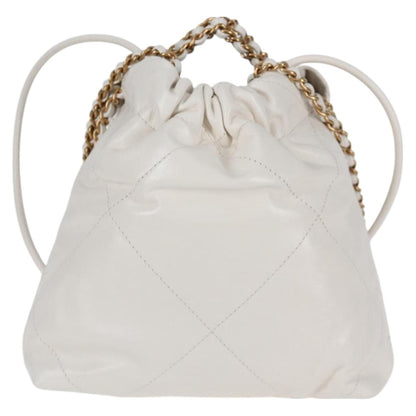 Chanel White Leather Chanel 22