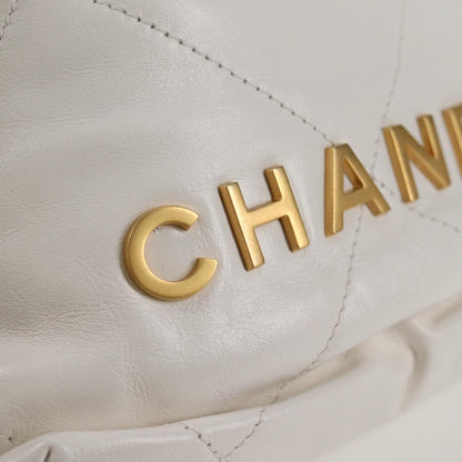 Chanel White Leather Chanel 22