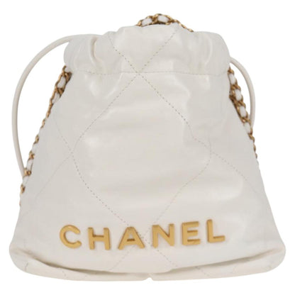 Chanel White Leather Chanel 22