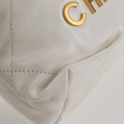Chanel White Leather Chanel 22